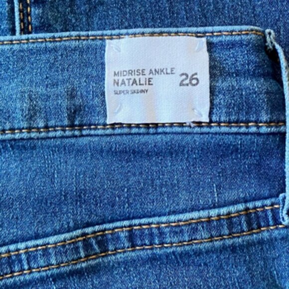 Hudson Natalie Mid Rise Ankle Super Skinny Jeans 26 - Picture 5 of 7
